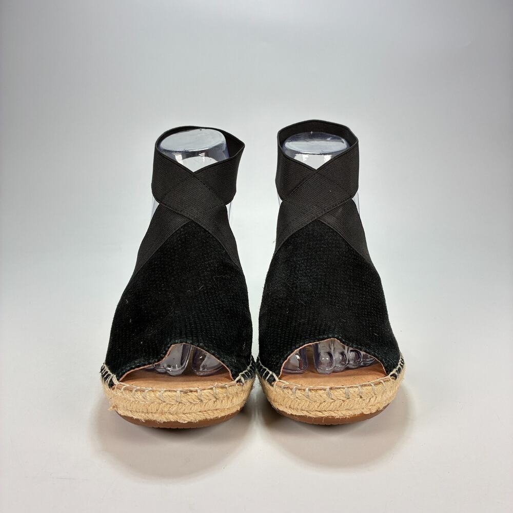 Gentle Souls by Kenneth Cole Colleen Black Beige Wedge Sandals Womens Size 8.5M - Picture 2 of 10